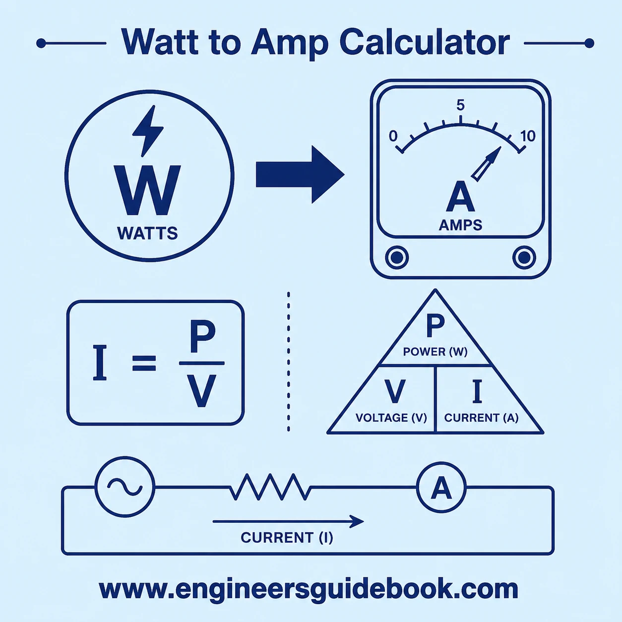 Watt to Amp Calculator
